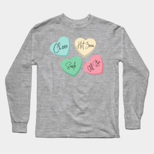 Cheer conversation hearts hit zero Long Sleeve T-Shirt